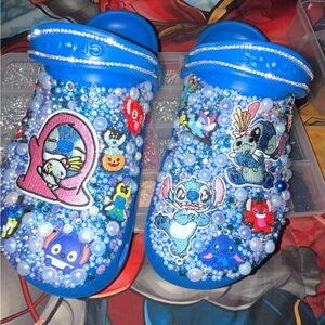 Blue Bling Stitch Clogs